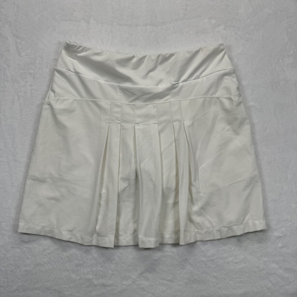 Peter Millar Golf Skort Athletic Wicking Pleated White Skirt‎ Women's Size S